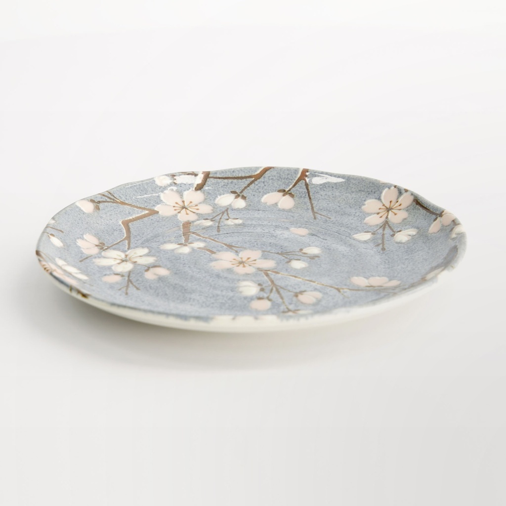 Fujisakura Plate 16.5x2cm Gray 22591 12/96 Gift