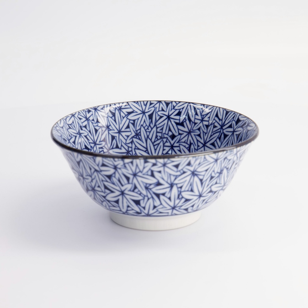Hana Blue Mixed Bowls 15x7cm 550ml Momiji Fk-8445/c 6/48 Gift