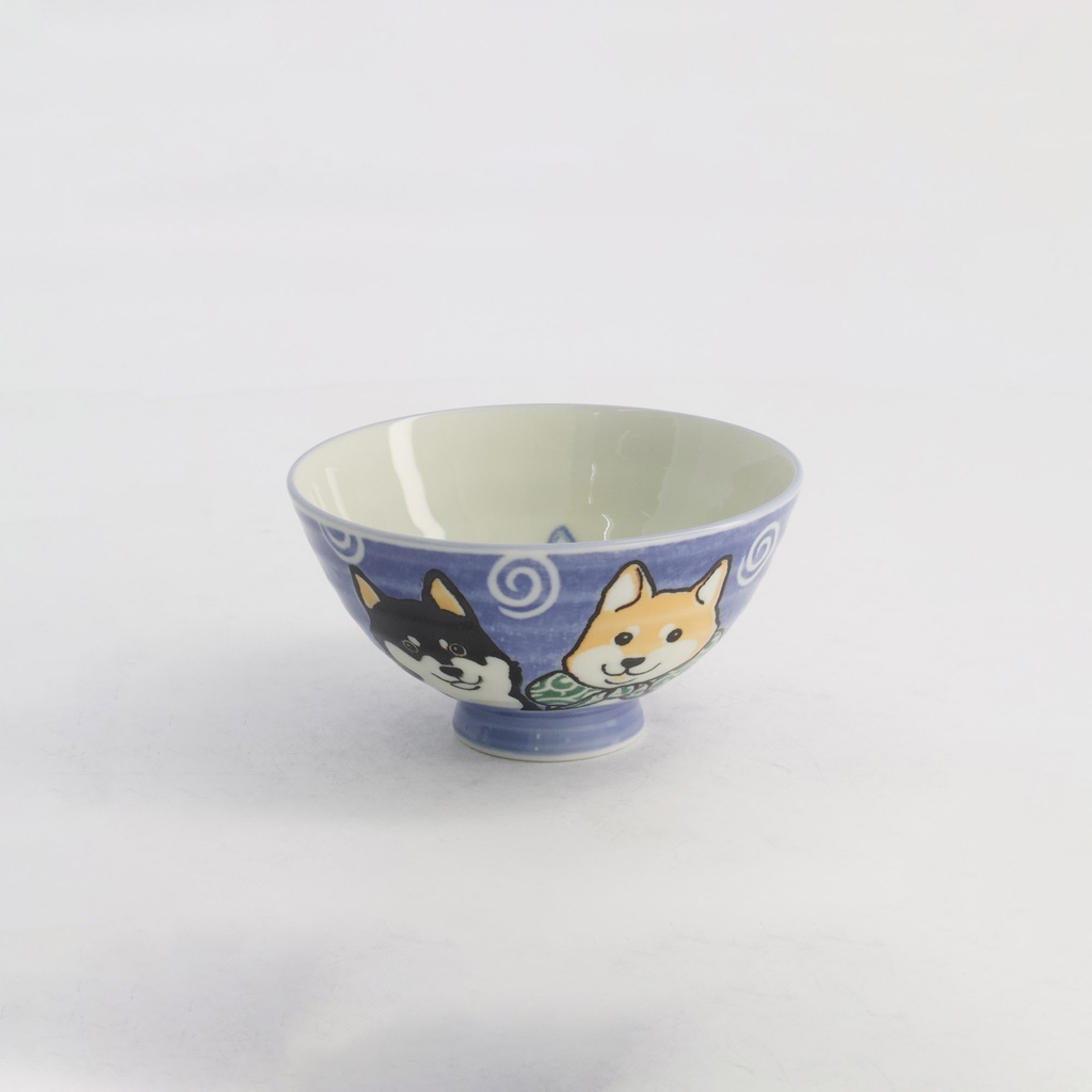 Kawaii Rice Bowl Shiba-dog 12.5x7cm 12.5x7cm 350ml Blue 5/120 Gift