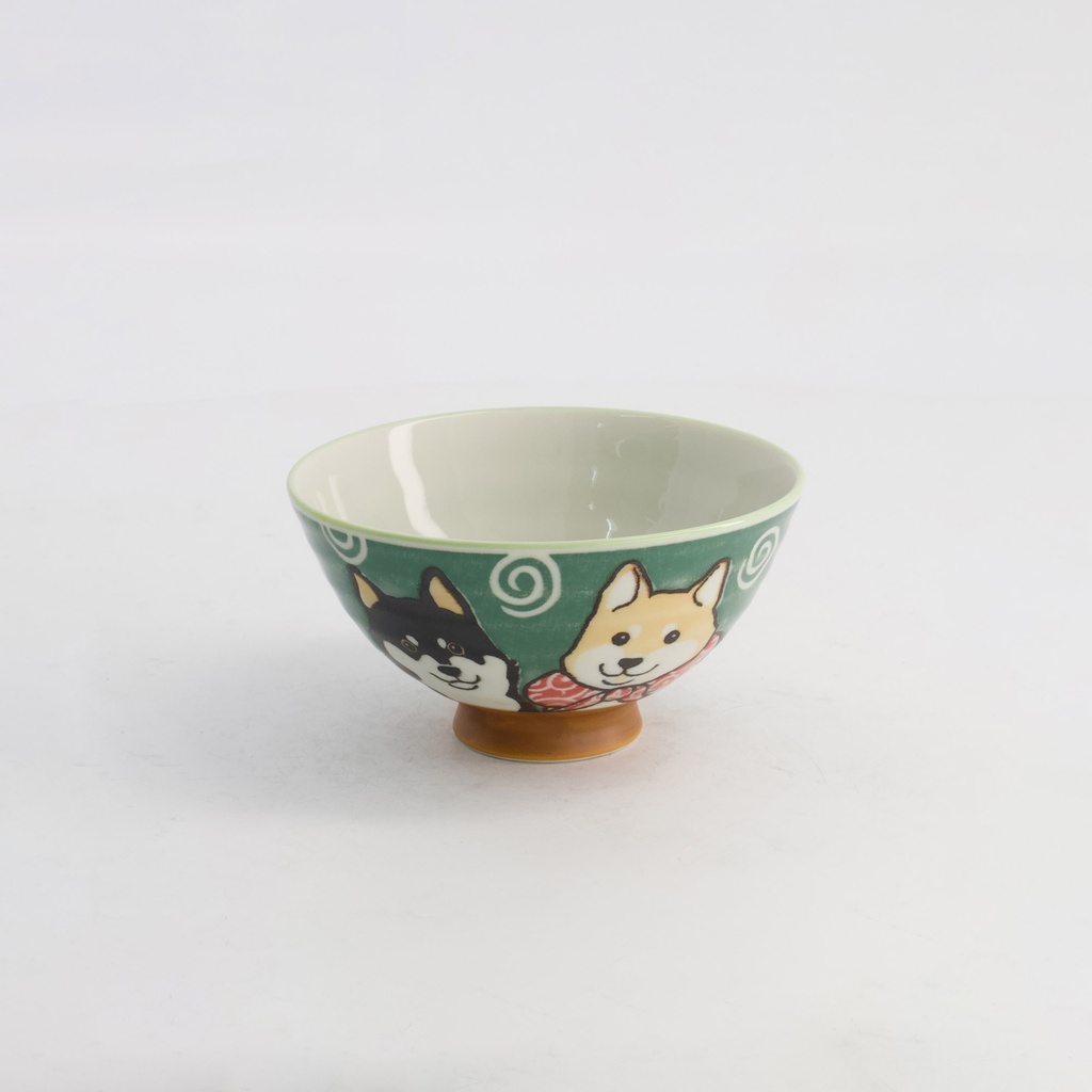 Kawaii Rice Bowl Shiba-dog 12.5x7cm 350ml Green 5/120 Gift