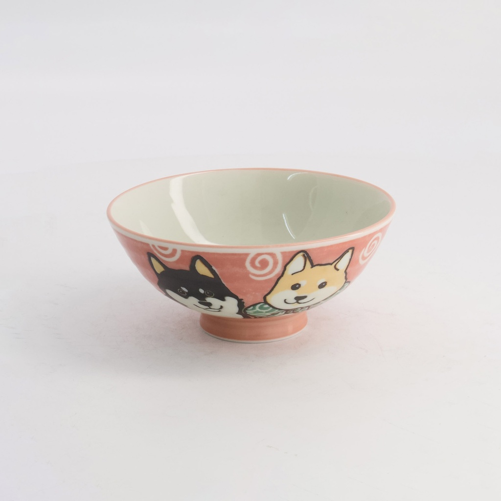 Kawaii Rice Bowl Shiba-dog 14x6.5cm 500ml Pink 5/90 Gift