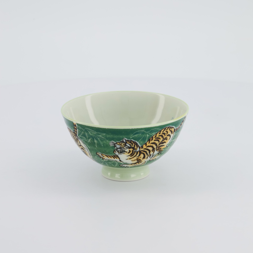 Kawaii Rice Bowl Tiger 11.5x6cm 300ml Green 33828 5/120 Gift