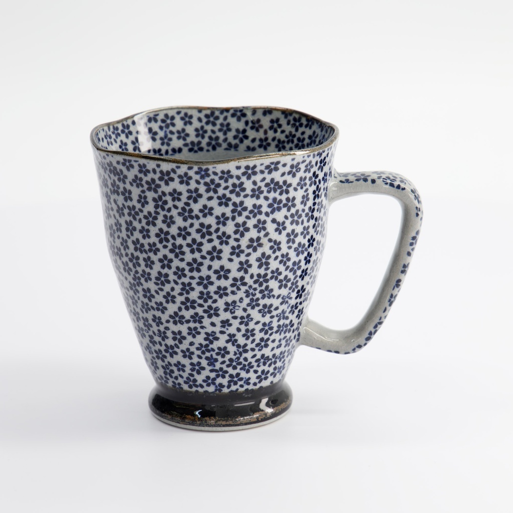 Mug 9x11cm 400ml Blue/grey Sakura Mt-3620/a 6/60 Gift