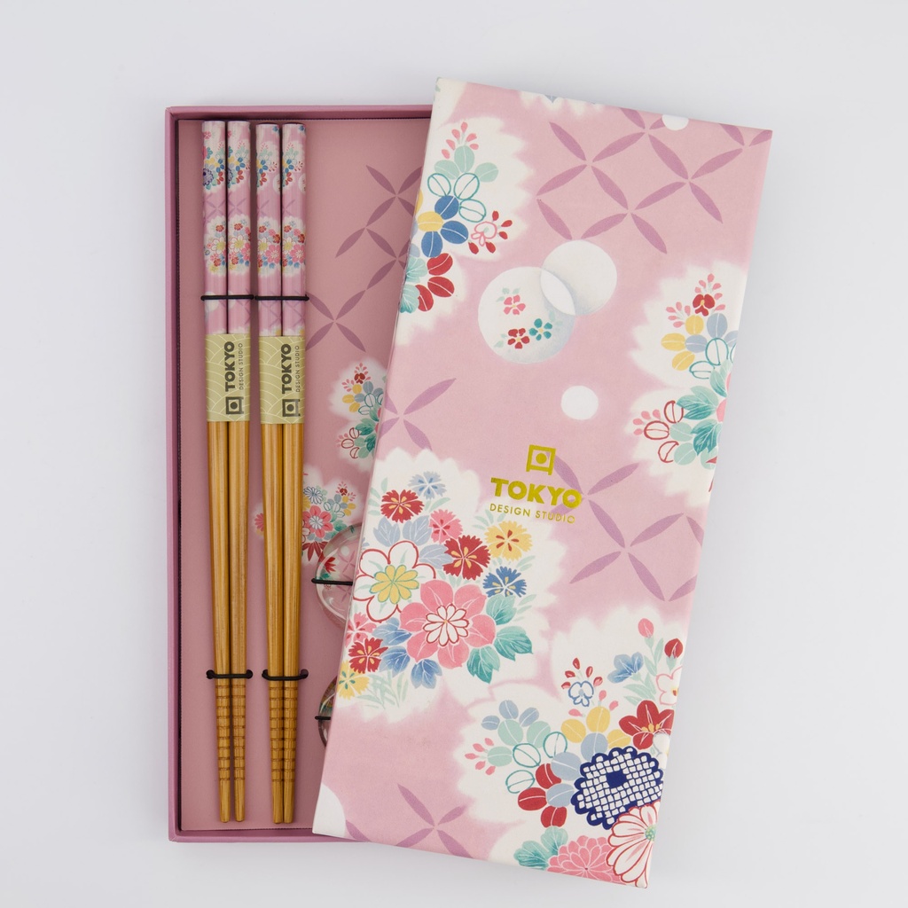Chopstick Giftset/4 Pink Flower Ah-07 33921 1/100 Gift