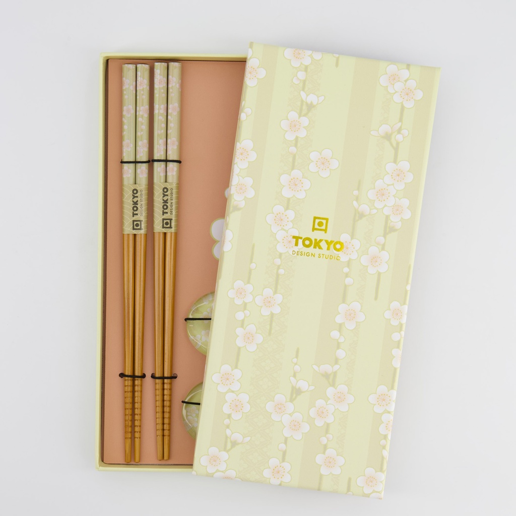 Chopstick Giftset/4 White Blossom Ah-06 33920 1/100 Gift