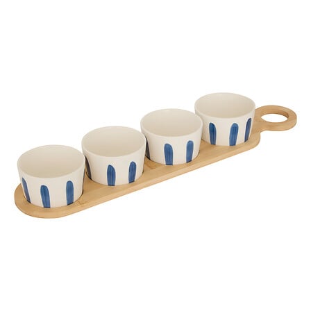 Oceania Appetizer Set 5 Pieces Bamboo Tray Gift