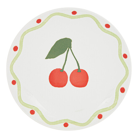 Dessert Plate Fruity Diam 19 Cm Cherry Gift
