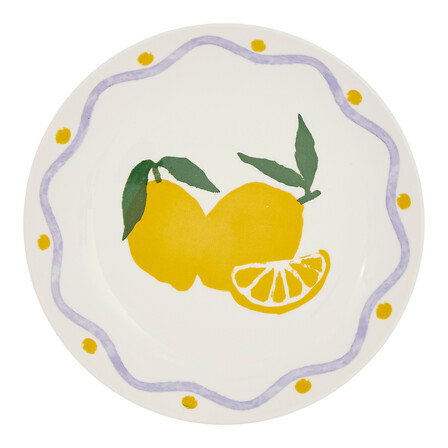 Dessert Plate Fruity Diam 19 Cm Lemon Gift