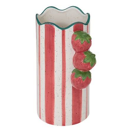 Vase Fruity Height 23 Cm Striped Ceramic Gift