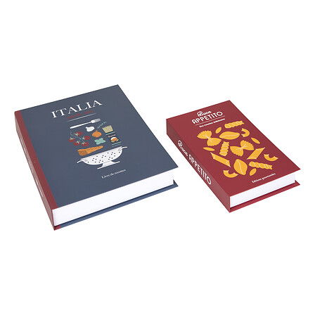 Set Of 2 Book Boxes Della Assorted Cardboard Gift