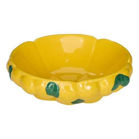 Bowl Fruity Diam 25 Cm Yellow Ceramic Gift