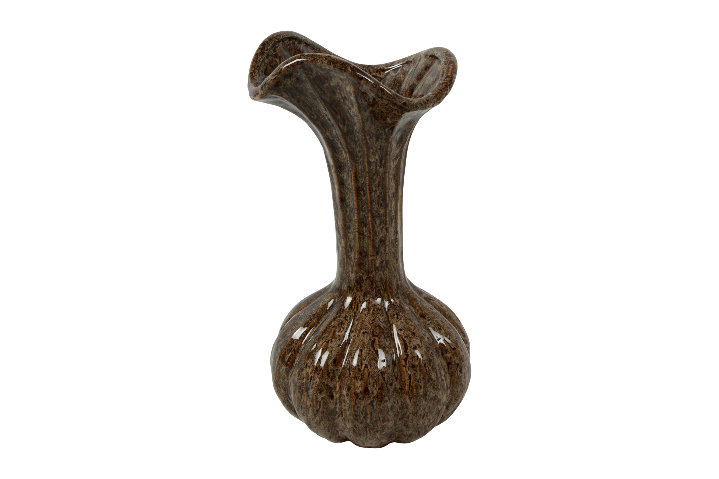 Vase Longneck Tromp L Brown Gift