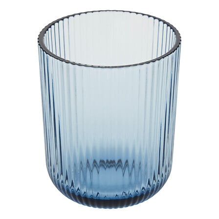 Low Ribbed Tumbler Ema 25 Cl Blue Glass Gift