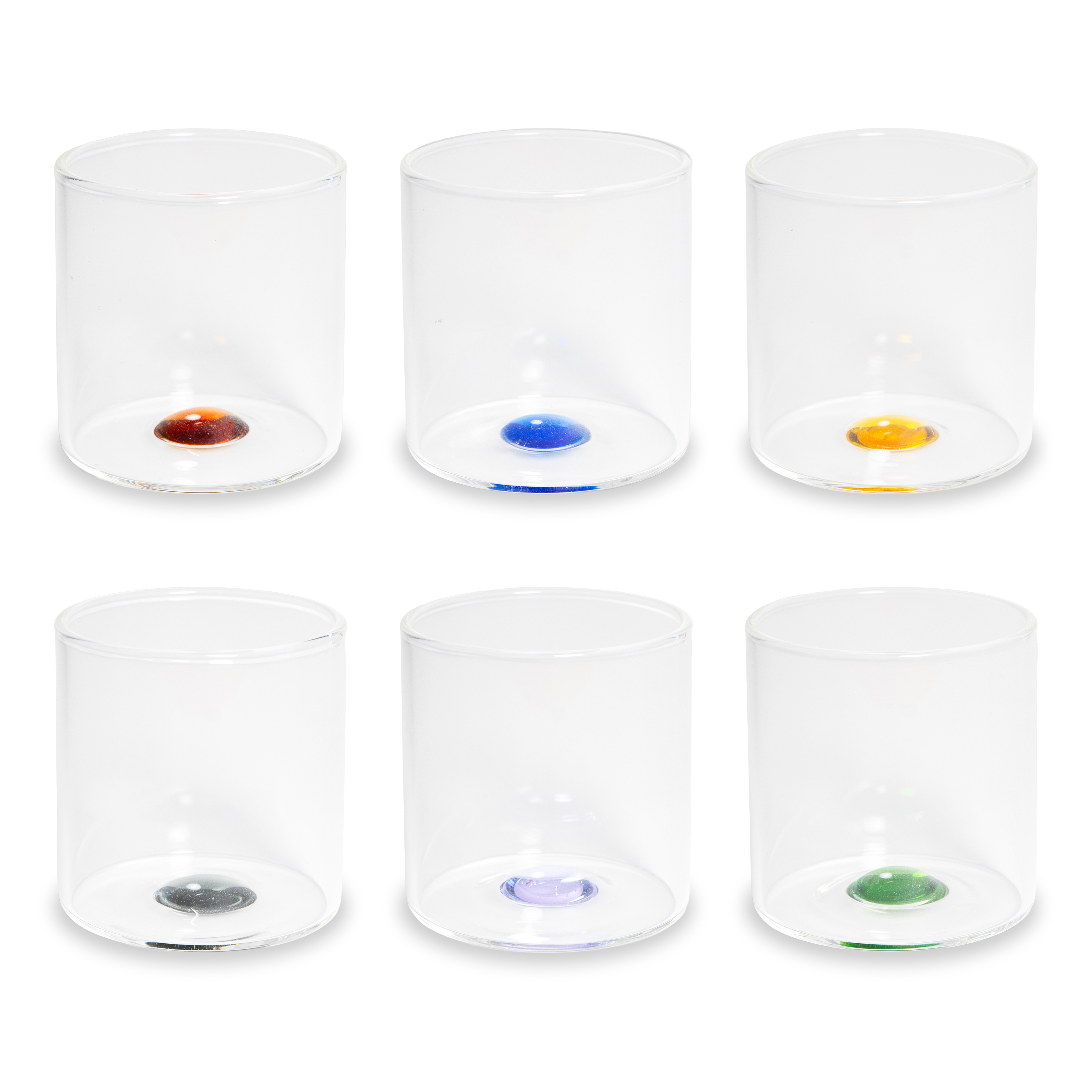 Set Of 6 Borosilicate Glass Cups 10 Cl Gift