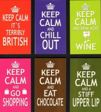 Keep Calm Terribly British Notepads 6 Designs Pack Gift