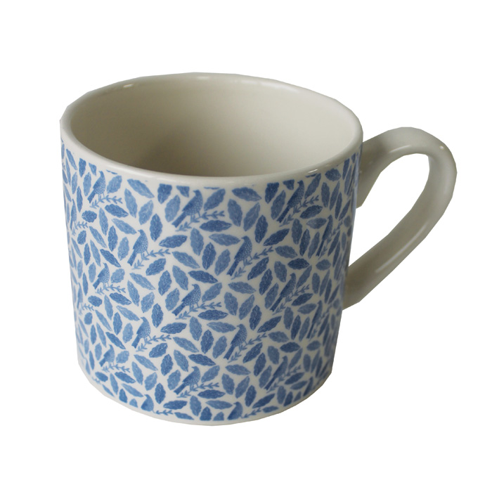 Songbird Blue Mug Repeat Pattern Pack 6 Gift