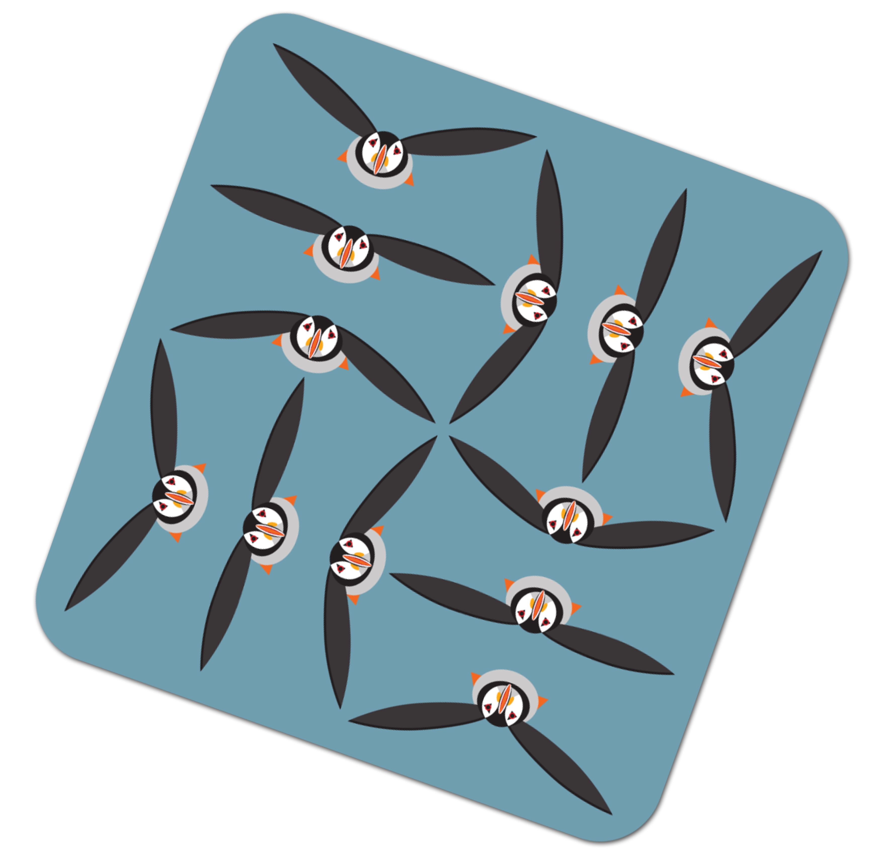 I Like Birds Placemat Puffin Gift