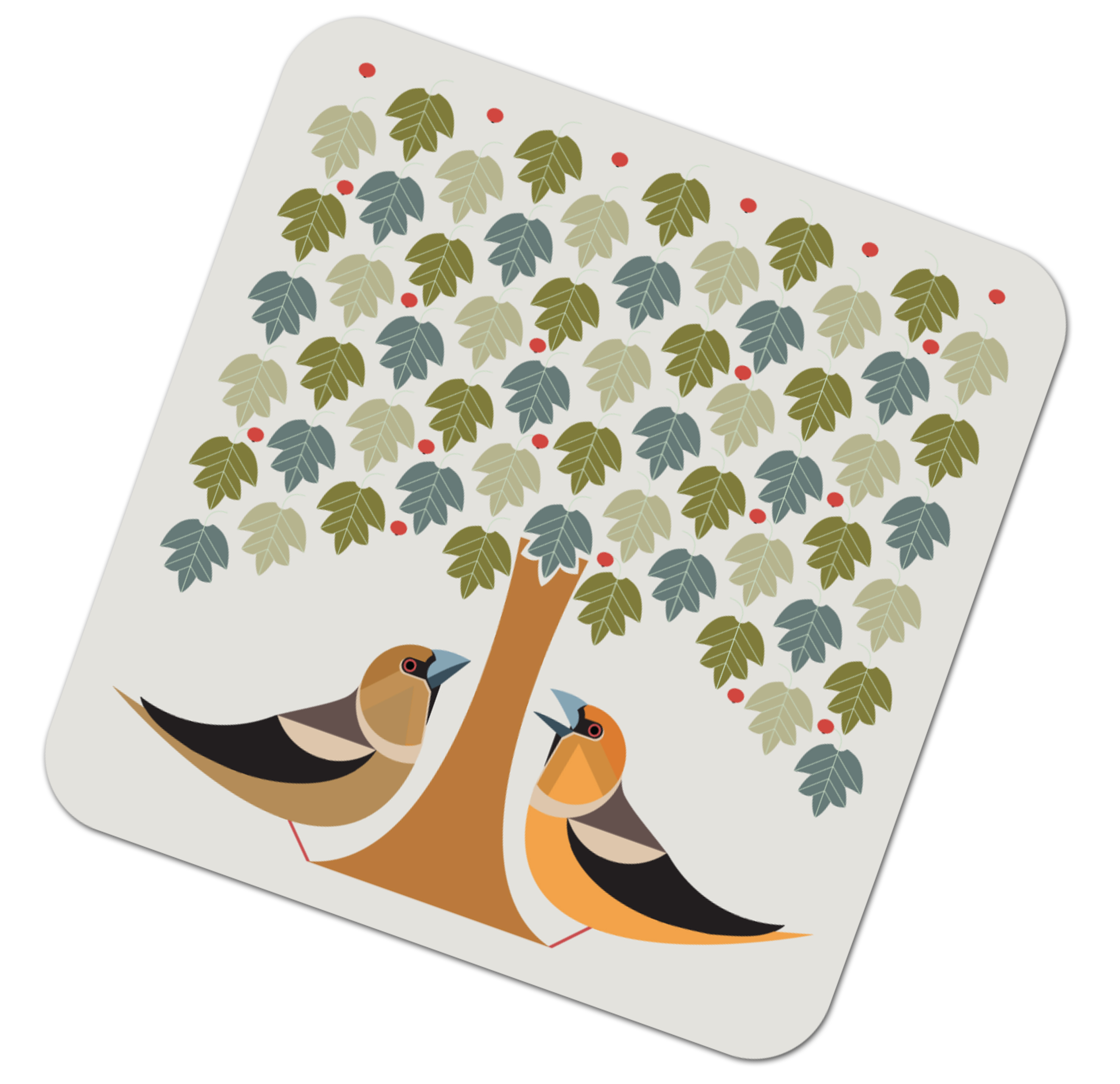 I Like Birds Placemat Hawfinch Gift