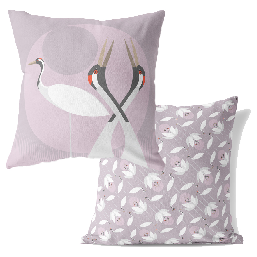 I Like Birds Cushion Cover Crane Gift