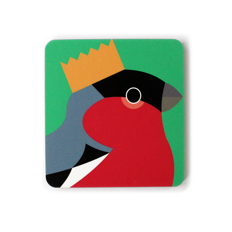 I Like Birds Coasters Bird In Hat - Bullfinch Gift