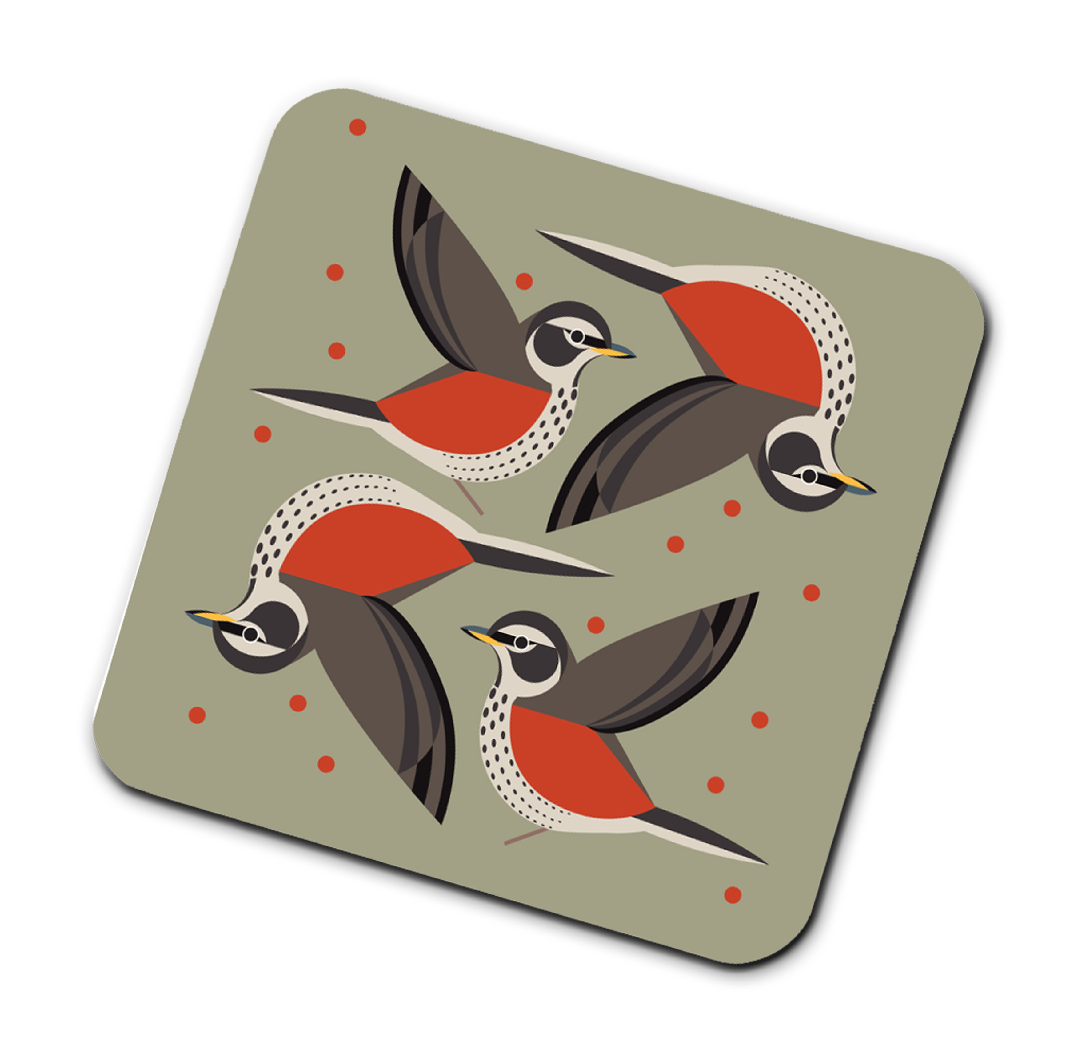 I Like Birds Coasters Redwing Gift