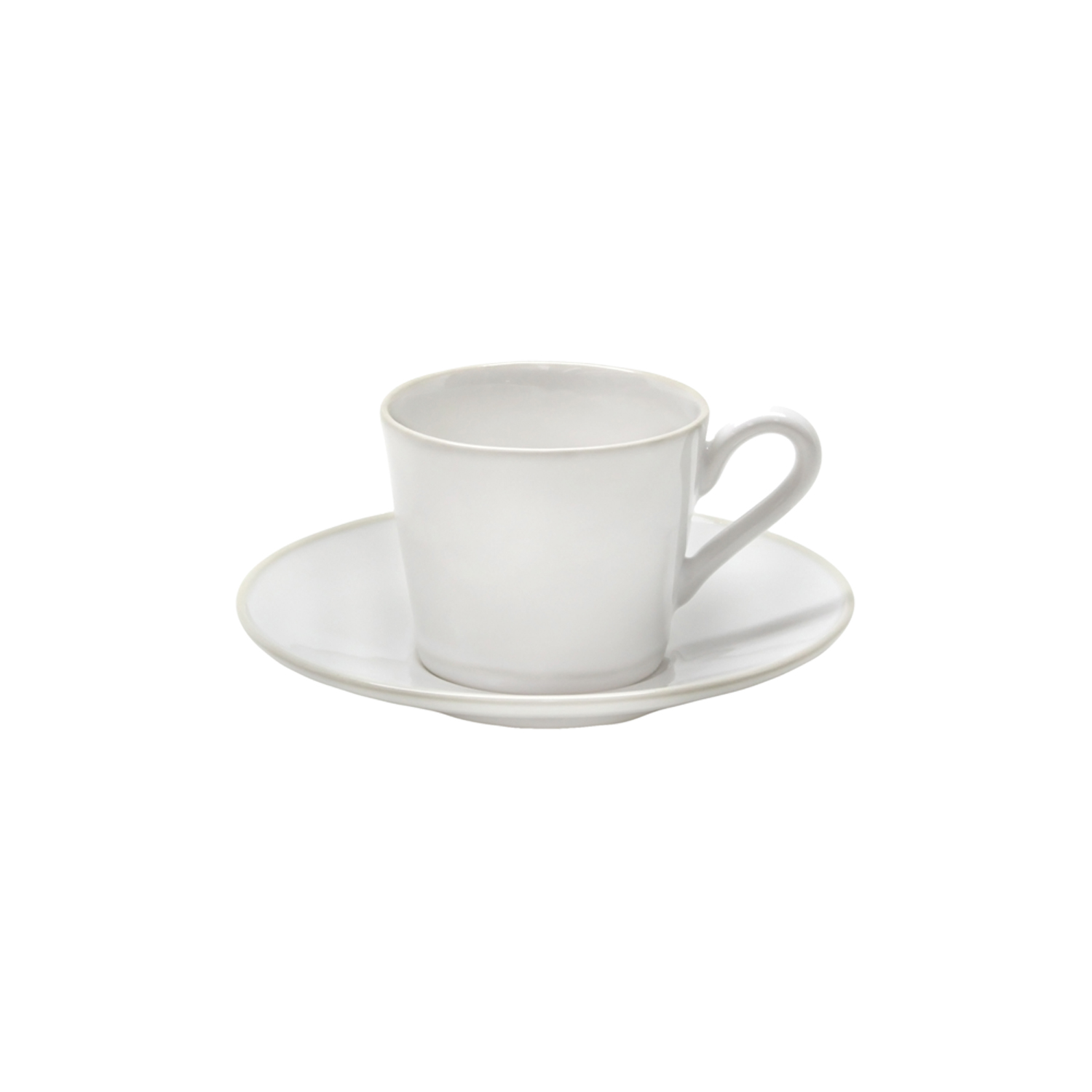 Beja White/cream Tea Cup & Saucer 0.18l Gift