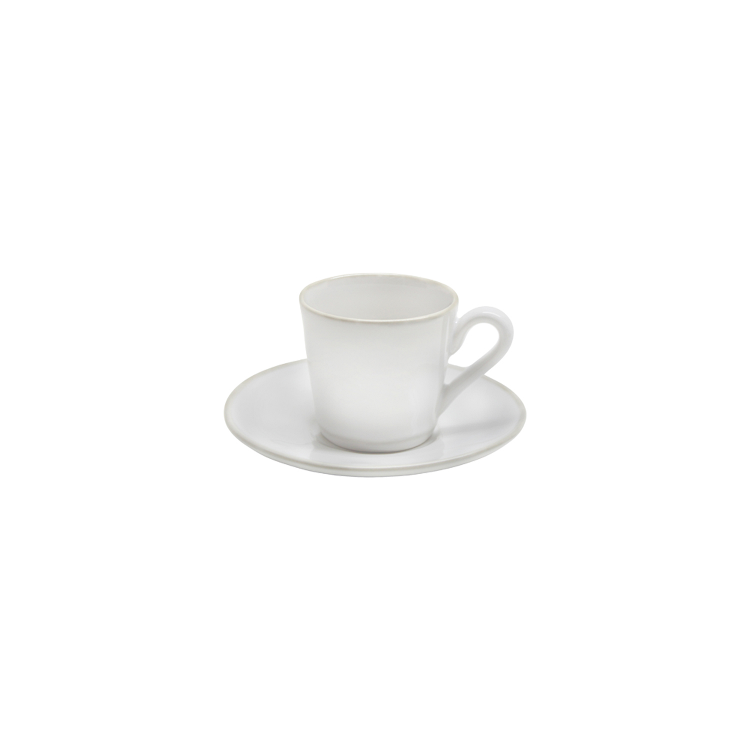 Beja White/cream Coffee Cup & Saucer 0.08l Gift