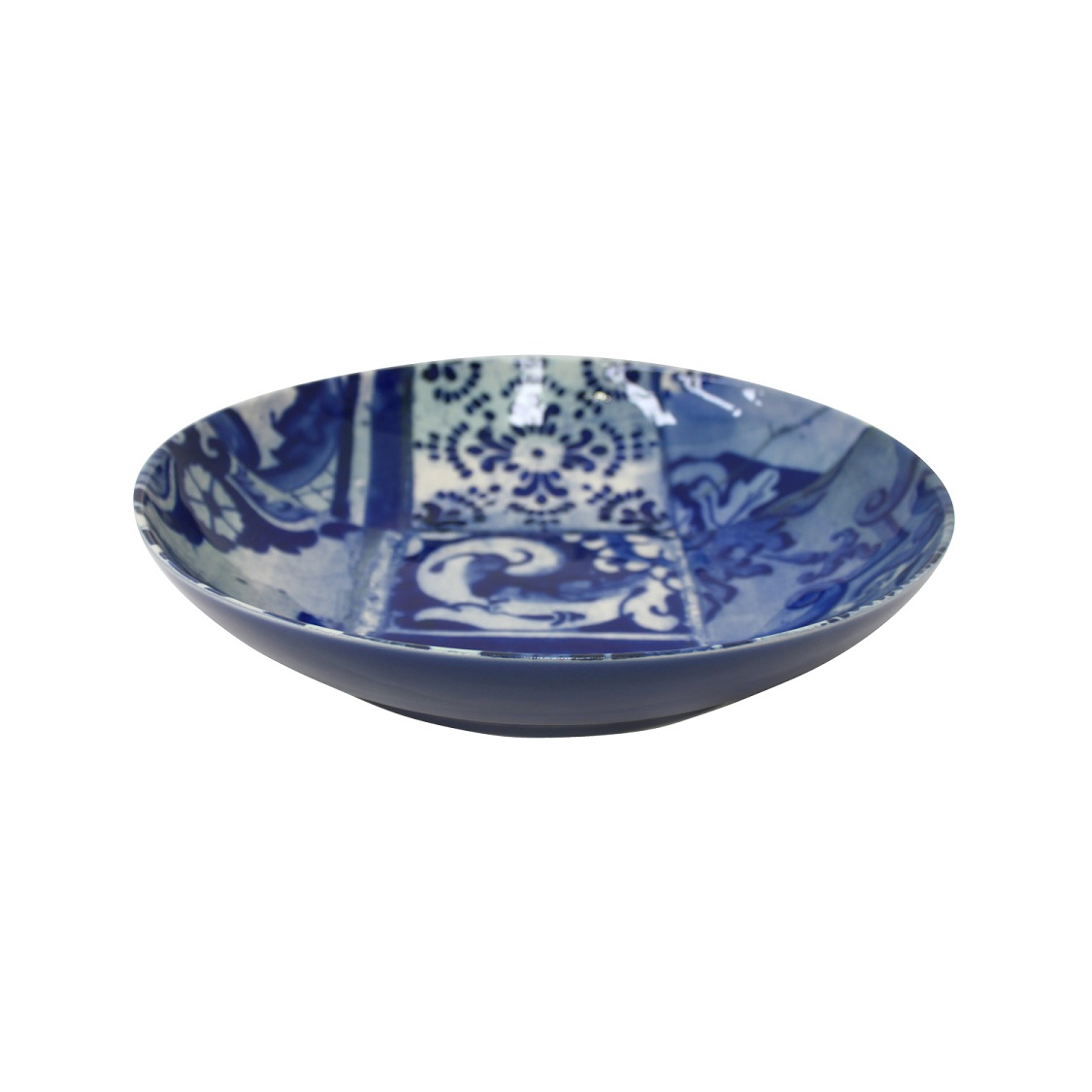 Lisboa Blue Tiles Pasta/serving Bowl 34cm Gift