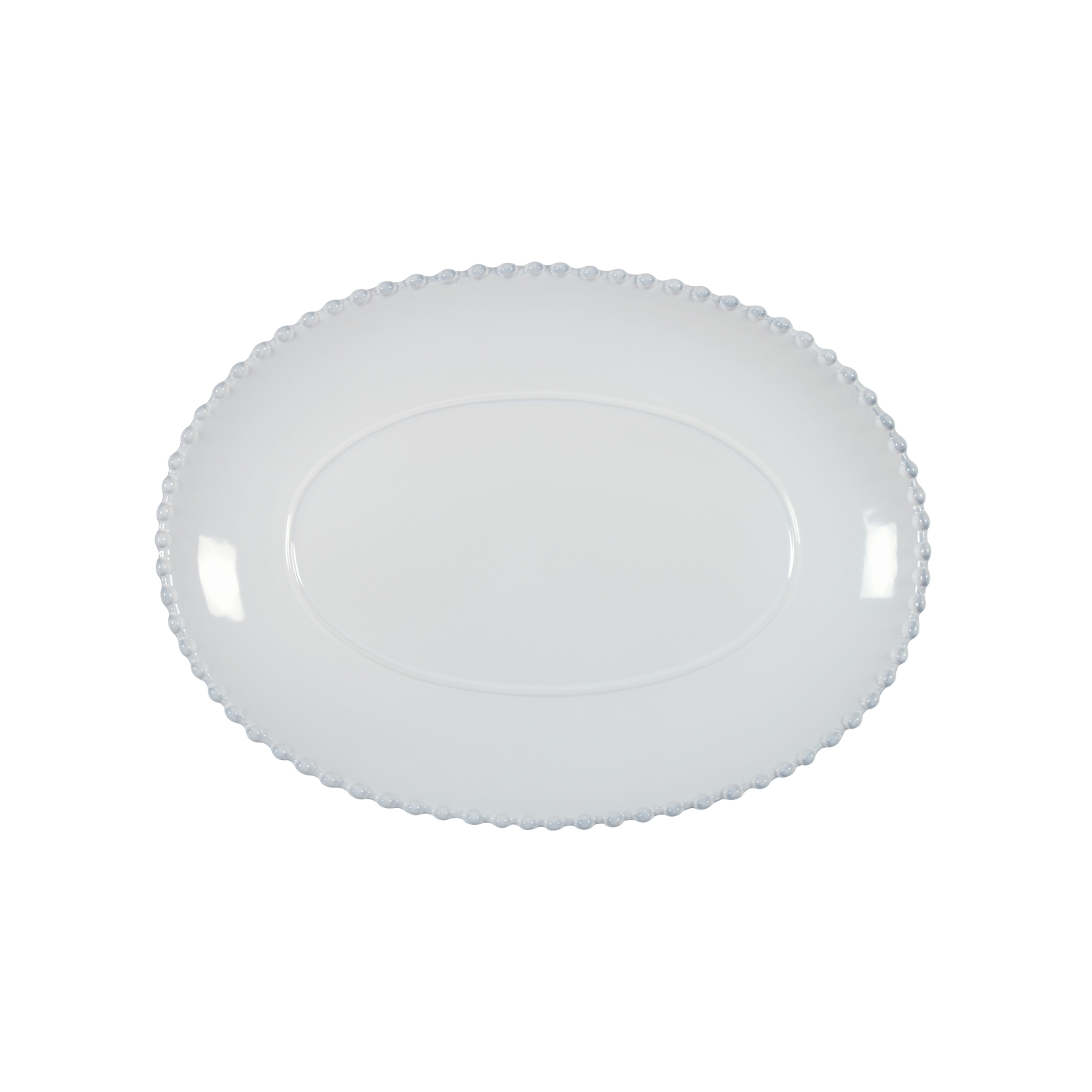 Pearl White Oval Platter Medium 34cm Gift