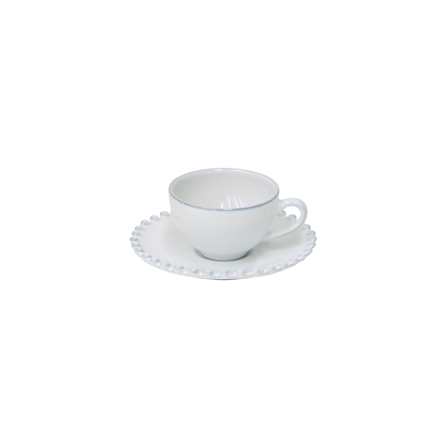 Pearl White Coffee Cup & Saucer 0.09l Gift