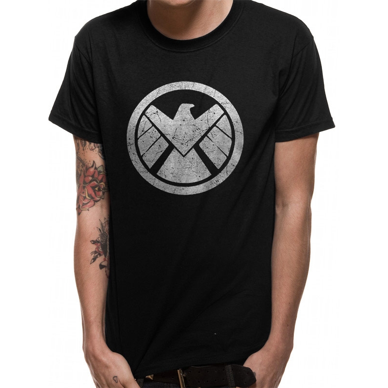 Marvel T Shirt Shield Logo Mens Large Gift