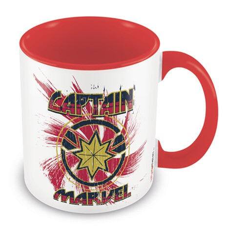 Marvel Boxed Mug Coloured Inner Captain Marvel Red Gift