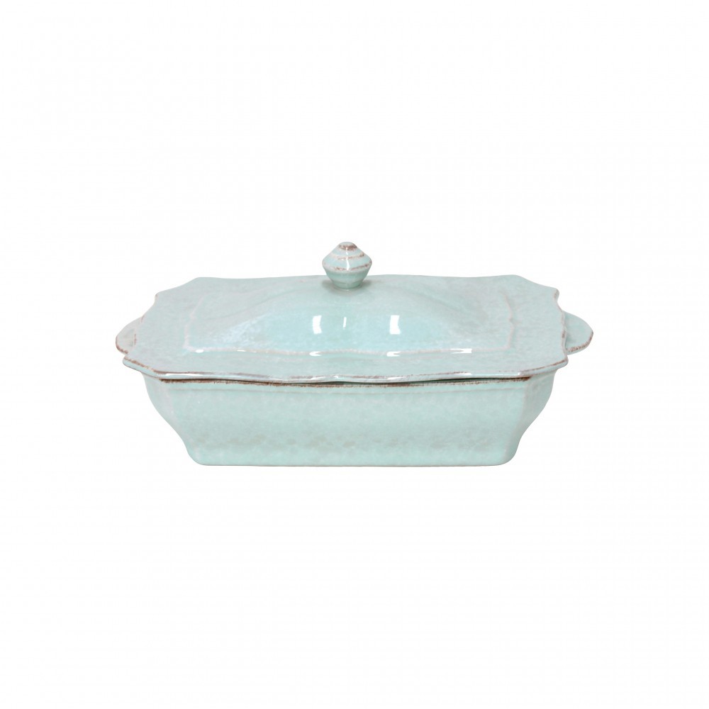 Impressions Turquoise Cov. Rect. Casserole 32cm Gift