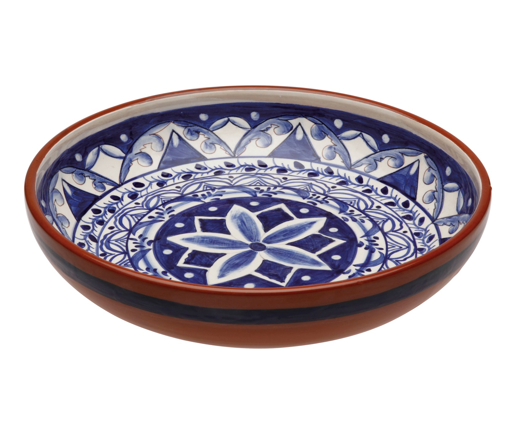 Alentejo Terracotta Indigo Pasta/srvg Bowl 29cm Gift