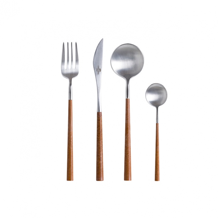 Mito Wood Flatware Set 24 Pieces Gift