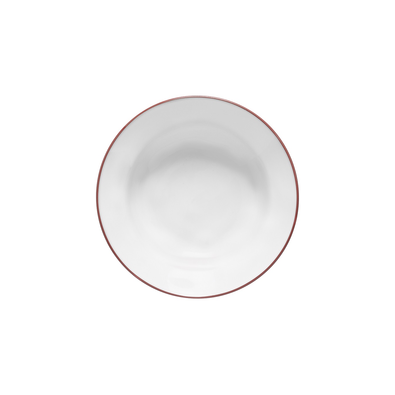 Beja White/red Soup/pasta Plate 21cm Gift