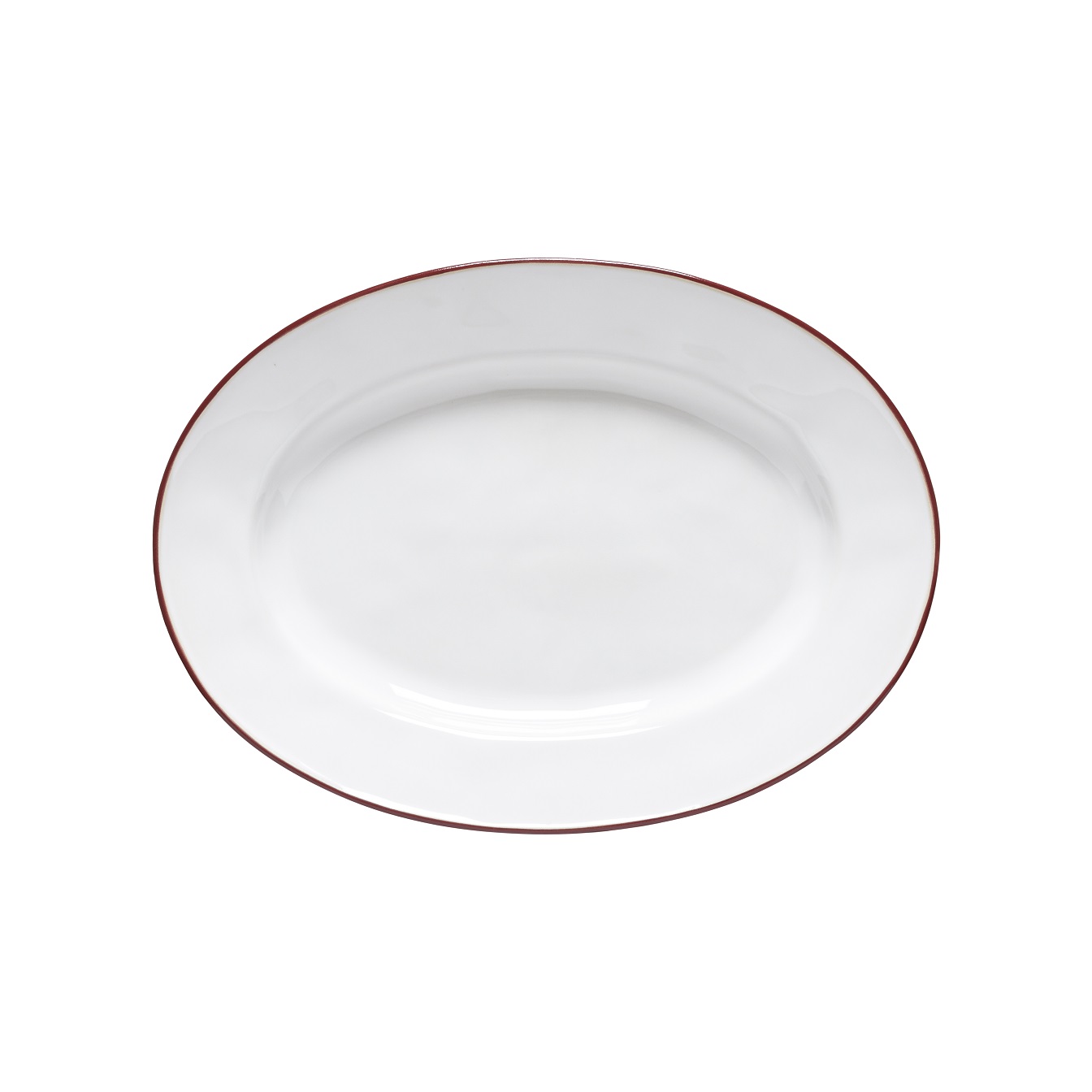 Beja Wht/red Oval Platter Medium 30cm Gift