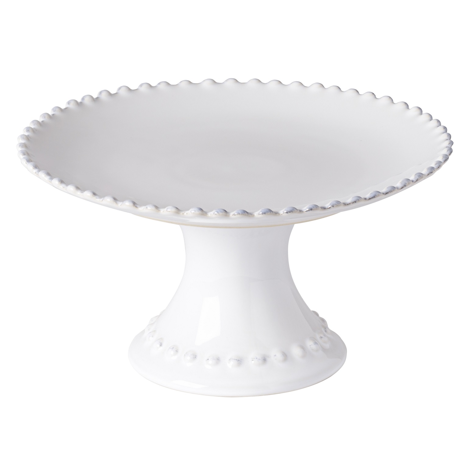 Pearl White Footed Plate Small 22cm Gift