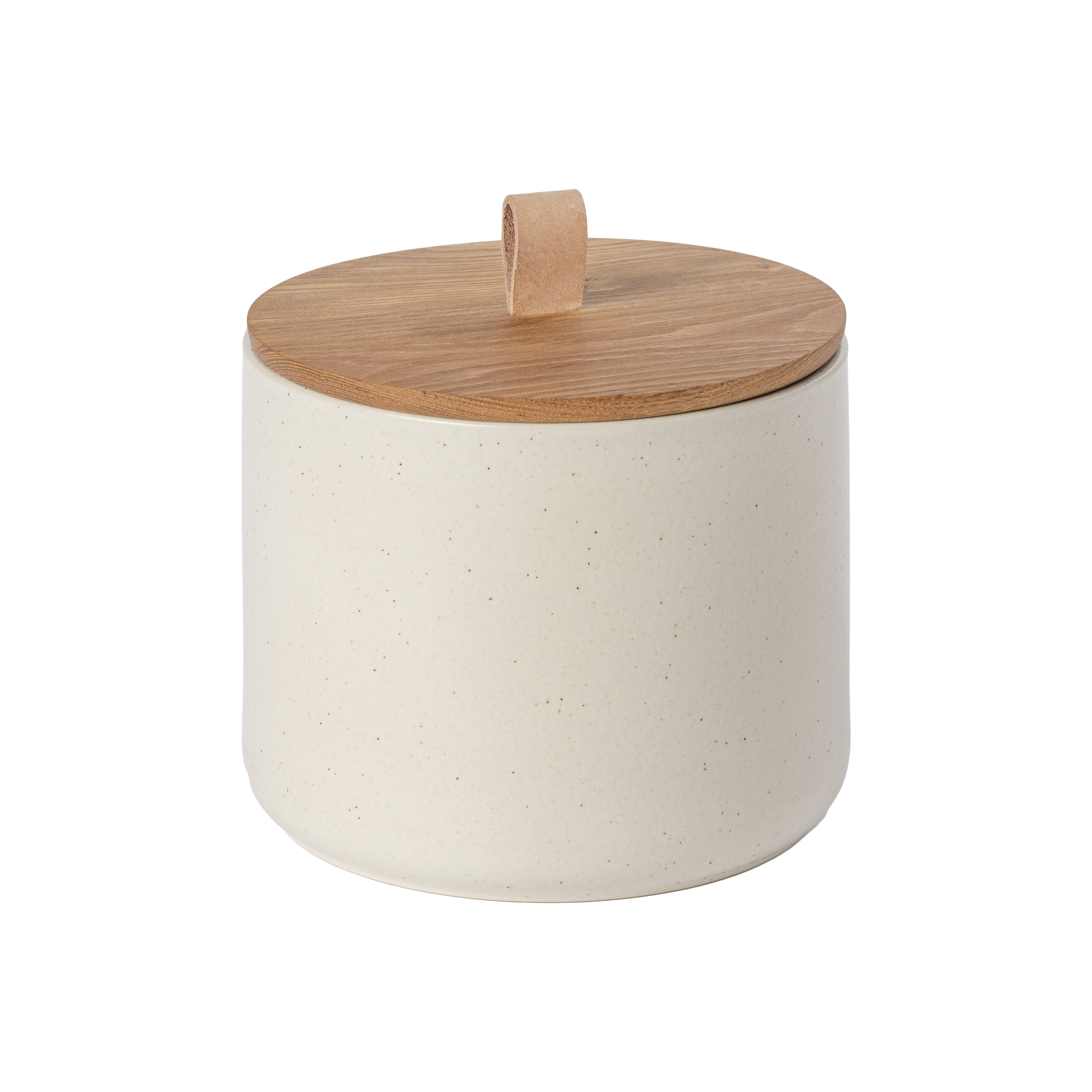 Pacifica Vanilla Canister 19.8cm Oak Wood Lid Gift