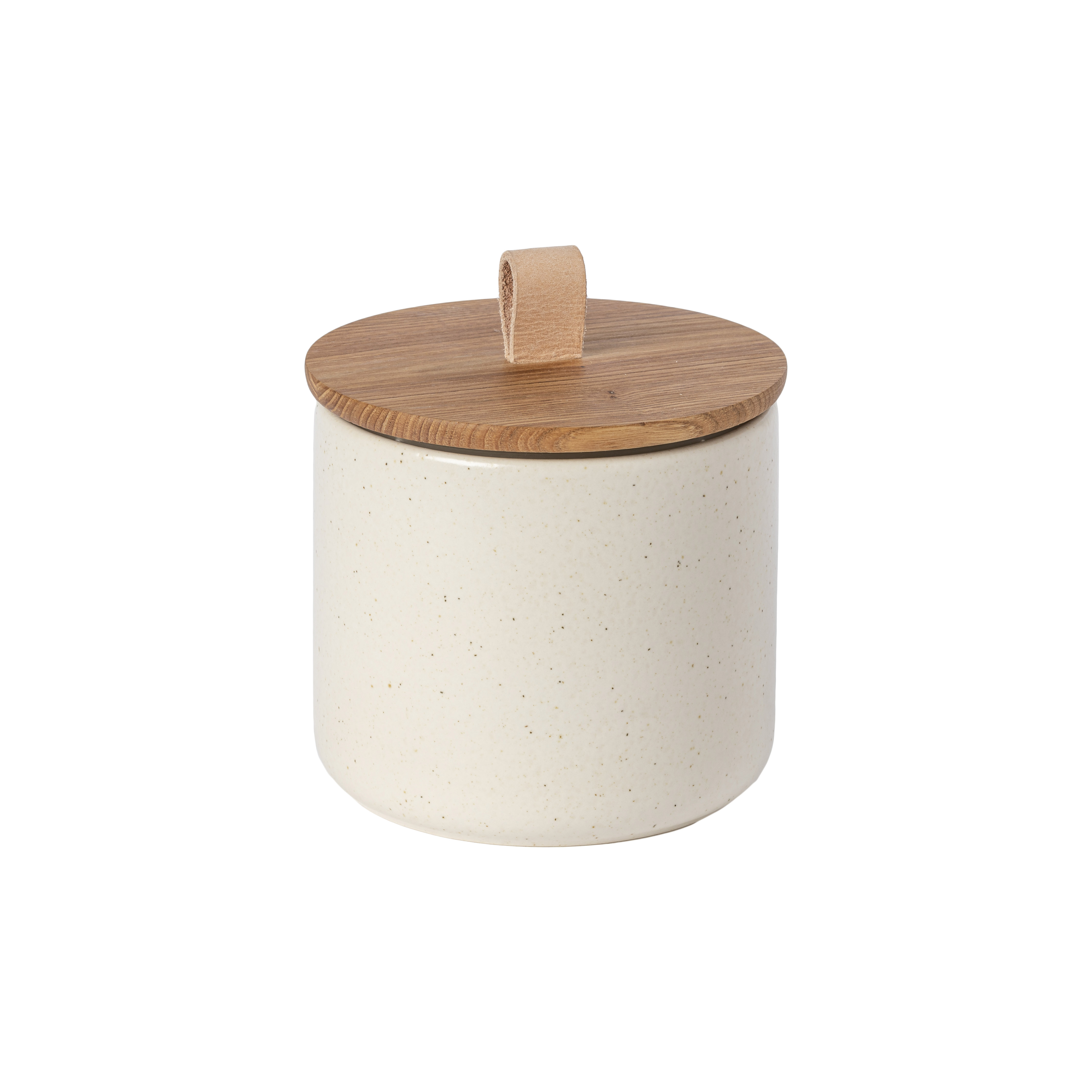 Pacifica Vanilla Canister 14.9cm Oak Wood Lid Gift