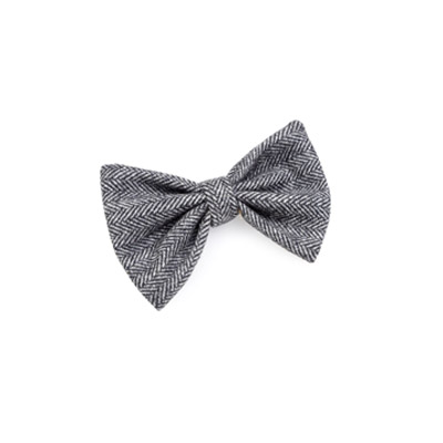 House Of Paws Tweed Bow Tie Grey One Size Gift