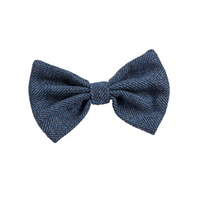 House Of Paws Tweed Bow Tie Navy One Size Gift