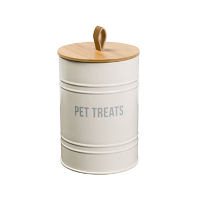 House Of Paws Cream Round Pet Treat Tin Gift