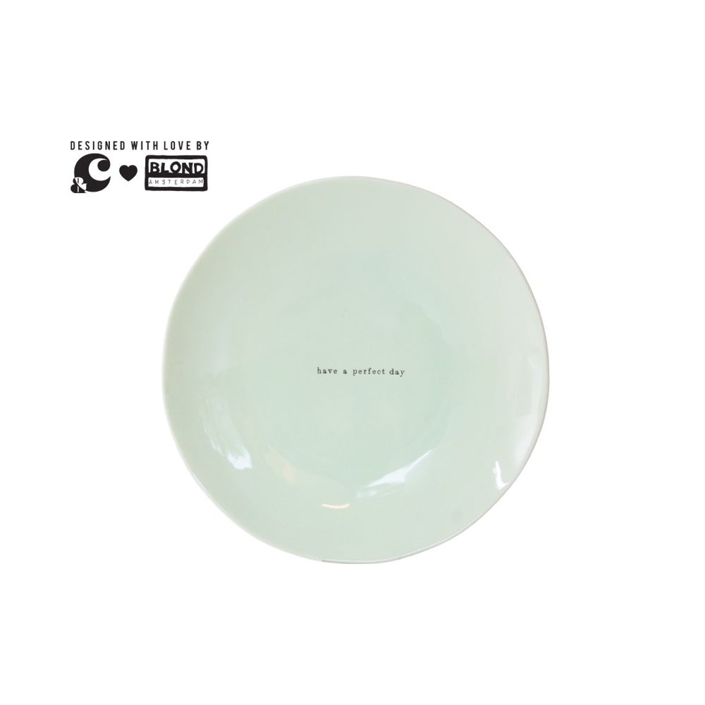 Blond Andc Plate 22cm Aqua - Have A Perfect Day Gift