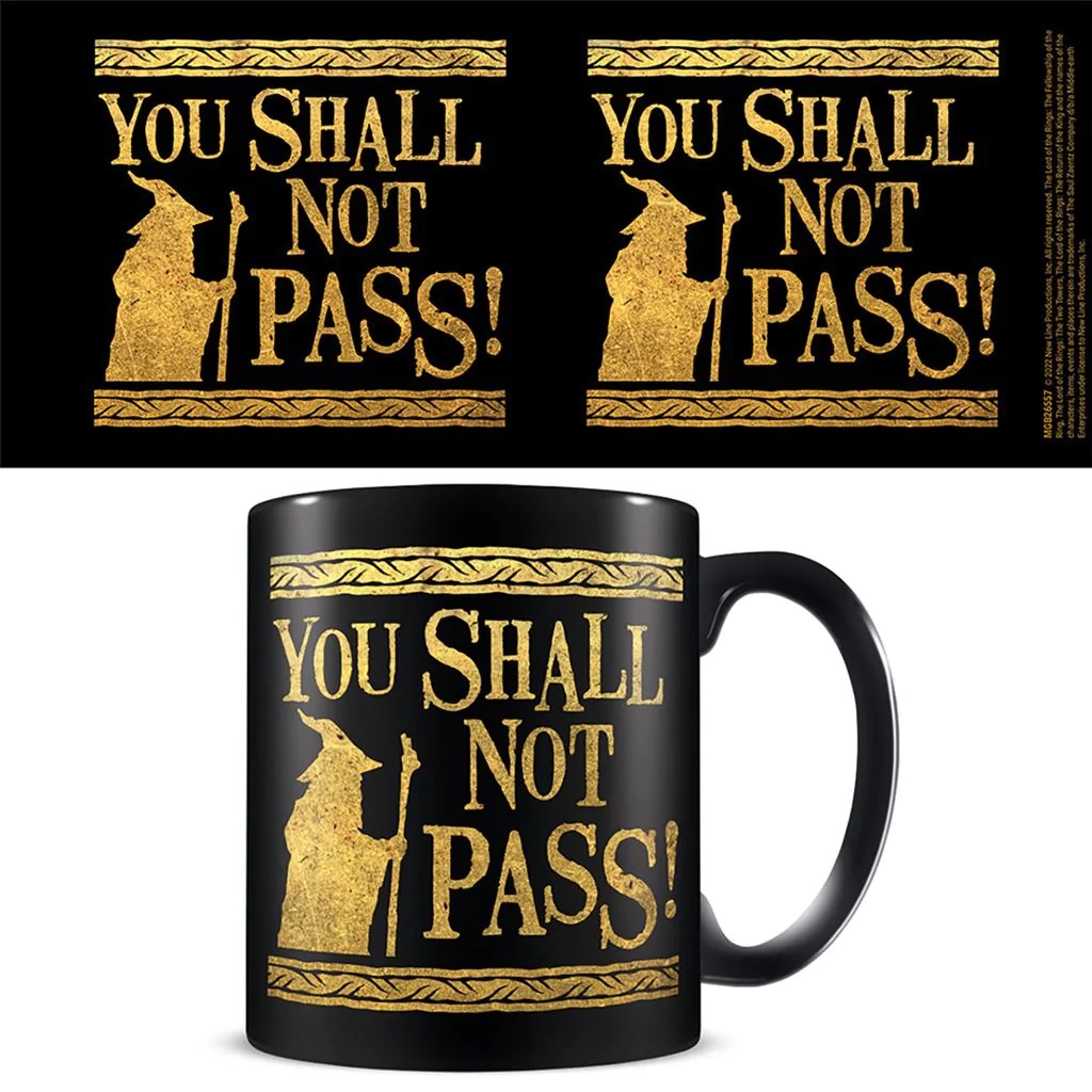 Lord Of The Rings Boxed Mug You Shall Not Pass Gift