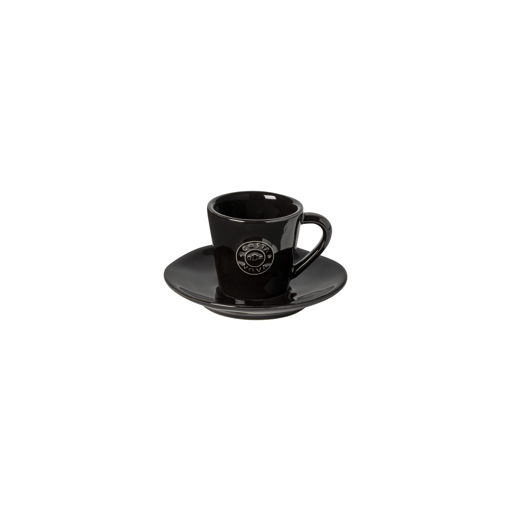 Nova Black Coffee Cup And Saucer 7cl Gift