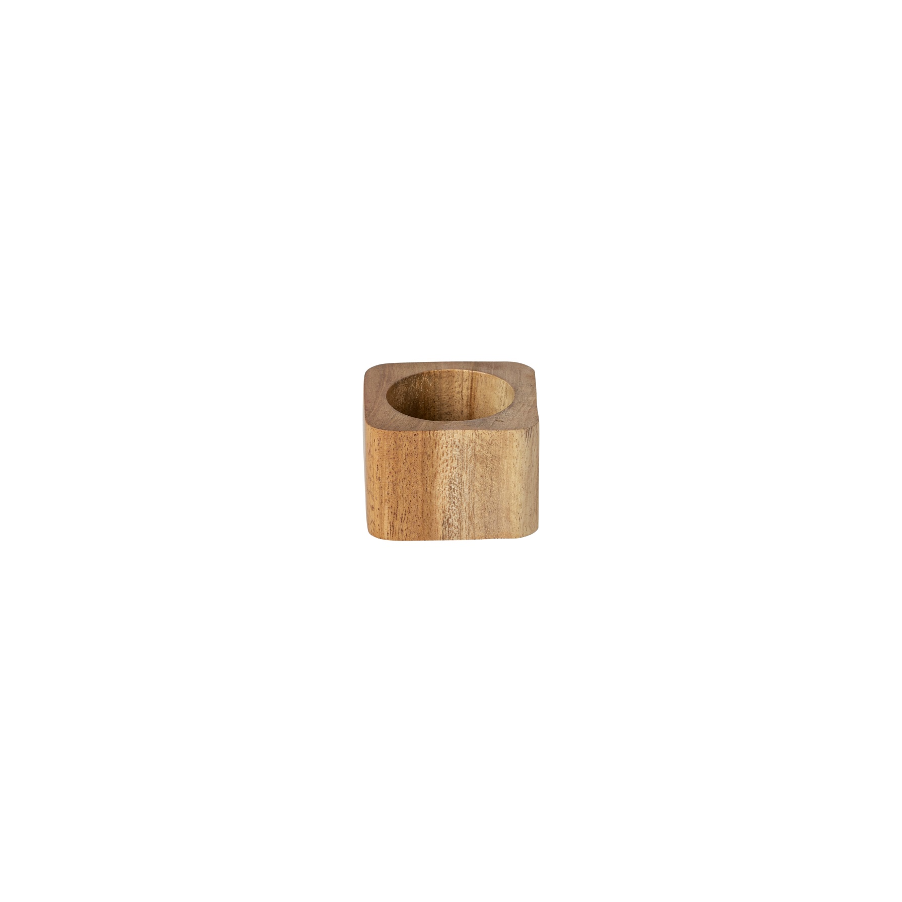 Napkin Rings Set 4 Natural Square Wood 5x3.6cm Gift