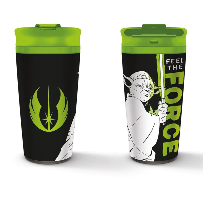 Star Wars Metal Travel Mug Yoda Feel The Force Gift