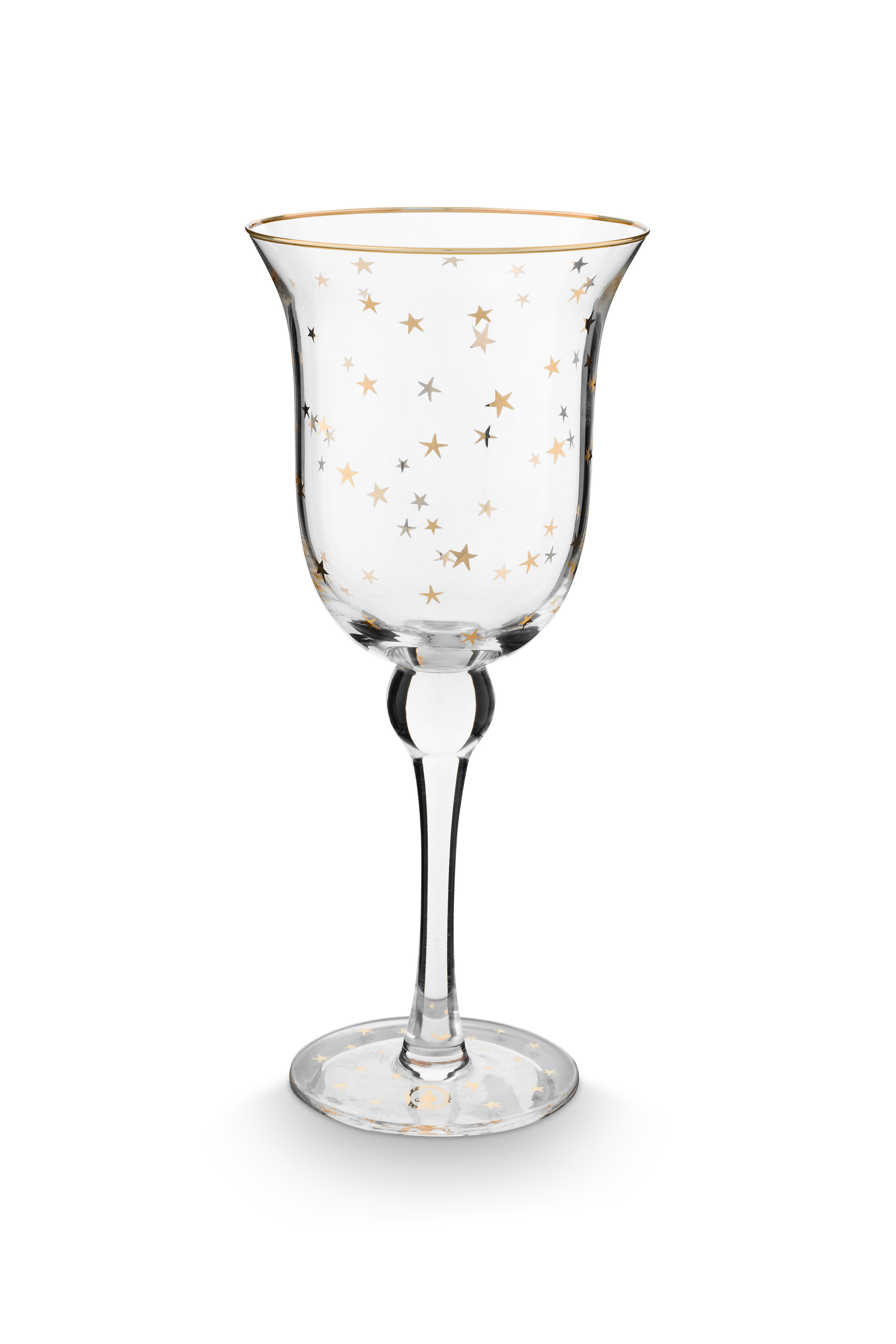 Wine Glass Stars Gold 360ml Gift