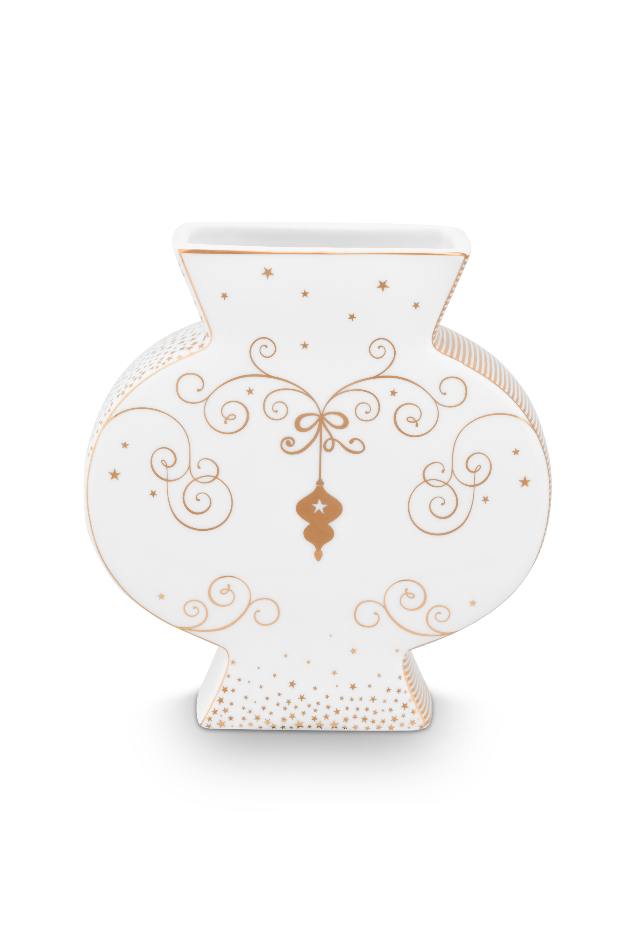 Flat Vase Royal Winter White 16.5cm Gift